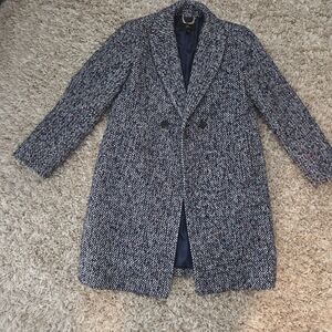J. Crew Blue Tweed Blazer Coat